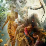 Veins of Porcelain: The Moonlit Attendants
